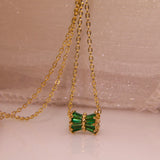 Diamond Zirconium Necklace 18K Real Earrings Jewelry