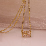 Diamond Zirconium Necklace 18K Real Earrings Jewelry