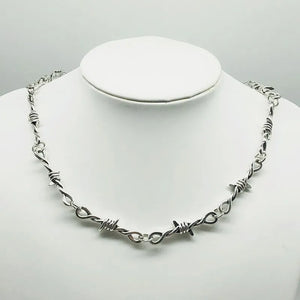 Wire Brambles Iron Unisex Choker Necklace Gothic Punk Style