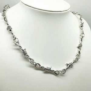 Wire Brambles Iron Unisex Choker Necklace Gothic Punk Style