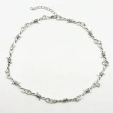 Wire Brambles Iron Unisex Choker Necklace Gothic Punk Style