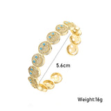 Smile Face Bracelet 18K Plate Zirconia Bangles Friendship Jewelry for Women