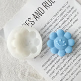 Smile Face Flower Candle Silicone Mold Home Decor