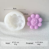 Smile Face Flower Candle Silicone Mold Home Decor