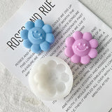 Smile Face Flower Candle Silicone Mold Home Decor