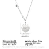 Smile S925 Sterling Silver Necklace Geometric Clavicle Chain