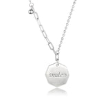 Smile S925 Sterling Silver Necklace Geometric Clavicle Chain