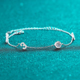 Moissanite 1314 Bracelet Women's 925 Sterling Silver Gift