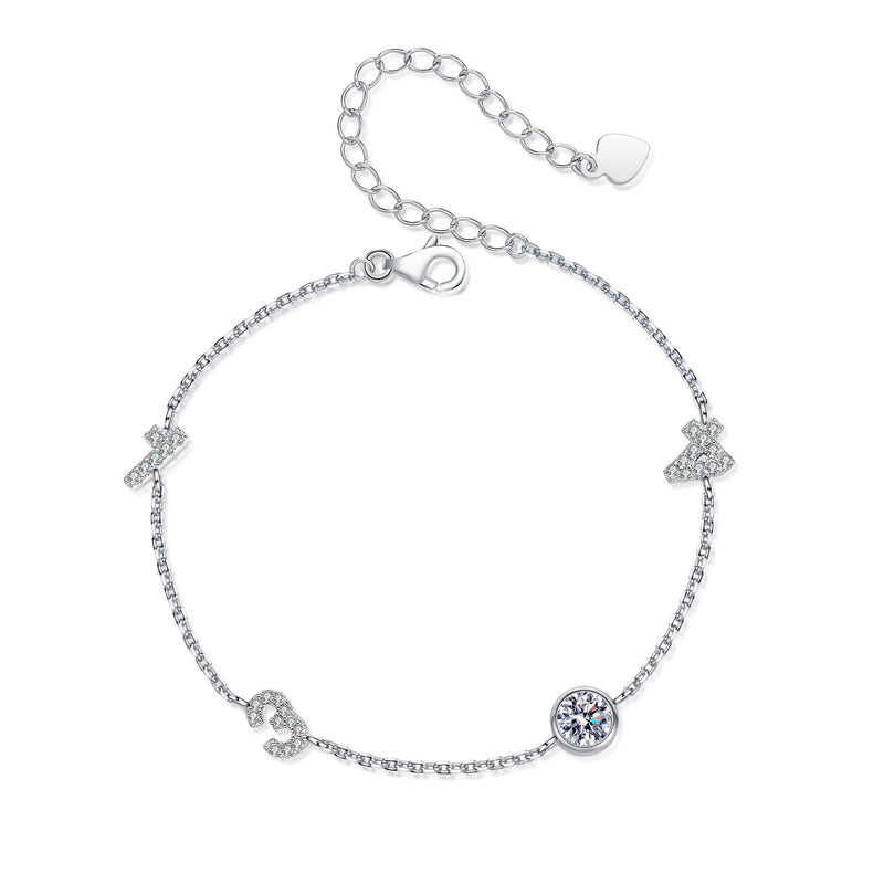 Moissanite 1314 Bracelet Women's 925 Sterling Silver Gift