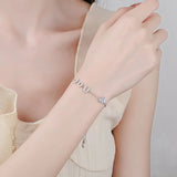 Sterling Silver Moissanite Bracelet Adjustable Handpiece