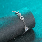 Sterling Silver Moissanite Bracelet Adjustable Handpiece