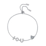 Sterling Silver Moissanite Bracelet Adjustable Handpiece
