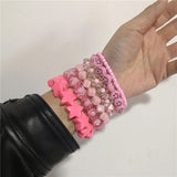 Smile Star Beaded Bracelet Stackable Charm Wristband