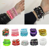 Smile Star Layering Bracelets Statement Jewelry for Women Girls