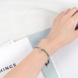 Smile Face Bracelet Thai Silver Retro Style Jewelry Charm Bracelet