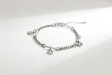 Smile Face Bracelet Thai Silver Retro Style Jewelry Charm Bracelet
