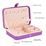Jewelry Box for Women Girls PU Leather Small Travel Organizer Case