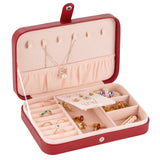 Jewelry Box for Women Girls PU Leather Small Travel Organizer Case