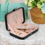 Jewelry Box for Women Girls PU Leather Small Travel Organizer Case