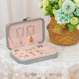 Jewelry Box for Women Girls PU Leather Small Travel Organizer Case