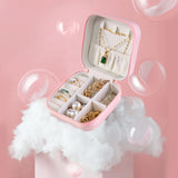 Portable Jewelry Case for Women Girls Earring Storage Box