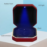 Matte Bracelet Display Jewelry Storage Box Watch LED Lighted Case