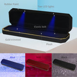 Matte Necklace Display Holder Jewelry Box LED Lighted Carrying Case