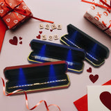 Matte Necklace Display Holder Jewelry Box LED Lighted Carrying Case