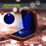 Matte Necklace Holder Jewelry Box LED Display Case Women