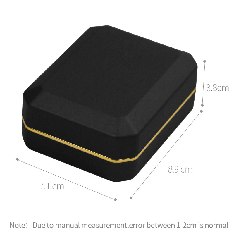 Matte Necklace Holder Jewelry Box LED Display Case Women