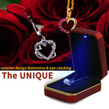 Matte Necklace Holder Jewelry Box LED Display Case Women