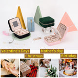Portable Velvet Jewelry Organizer with Mirror