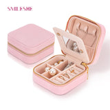 Portable Velvet Jewelry Organizer with Mirror