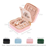 Portable Velvet Jewelry Organizer with Mirror