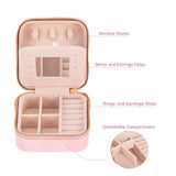 Portable Velvet Jewelry Organizer with Mirror