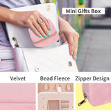 Portable Velvet Jewelry Organizer with Mirror