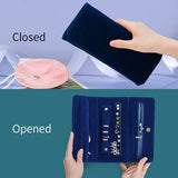 Travel Jewelry Organizer Suede Storage Bag - Portable Necklace Earrings Holder