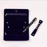 Travel Jewelry Organizer Suede Storage Bag - Portable Necklace Earrings Holder