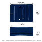 Travel Jewelry Organizer Suede Storage Bag - Portable Necklace Earrings Holder
