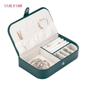 Travel Jewelry Organizer Box Earrings Necklace Rings Watch Holder