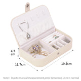 Travel Jewelry Organizer Box Earrings Necklace Rings Watch Holder