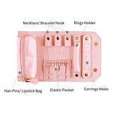 Travel Jewelry Organizer Storage Rolling Bag for Women