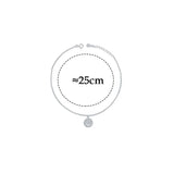 Silver 925 Smiley Anklet Barefoot Leg Bead Chain For Women