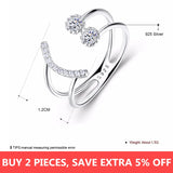 Adjustable Smiley Face Silver Ring - Party Jewelry