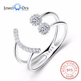 Adjustable Smiley Face Silver Ring - Party Jewelry