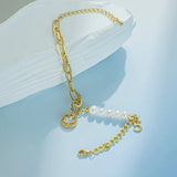 Smiley Face Pearl Couple Bracelet Charm Bangles for Women
