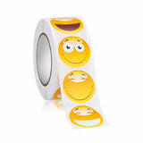 Smiley Face Thank You Sticker 500 Pcs Kids Reward Yellow Dots Labels