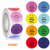 Smiley Face Thank You Sticker 500 Pcs Kids Reward Yellow Dots Labels