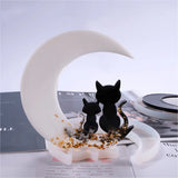 Moon Resin Mold Mirror Moon Fawn Cat Silicone Molds