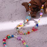 Y2K Glass Eyeball Heart Star Choker Necklace Acrylic Pearl Women Party Jewelry